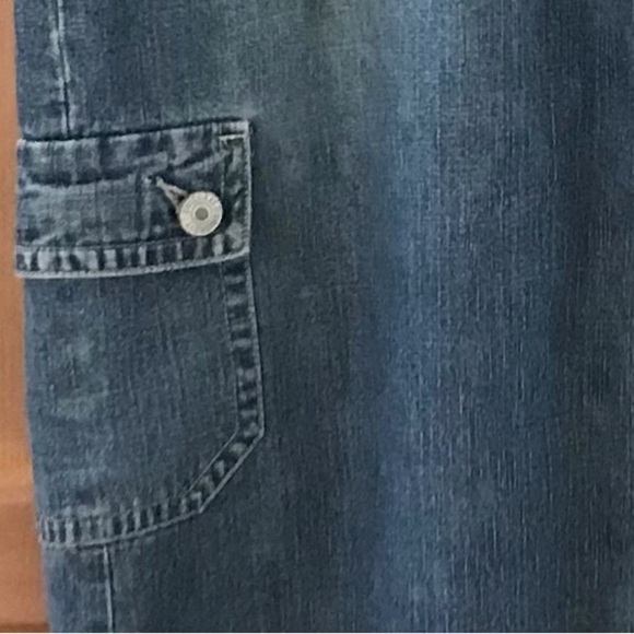 Vintage Union Bay Long Denim Jean Skirt With Slit Junior Size 13 - Picture 2 of 10